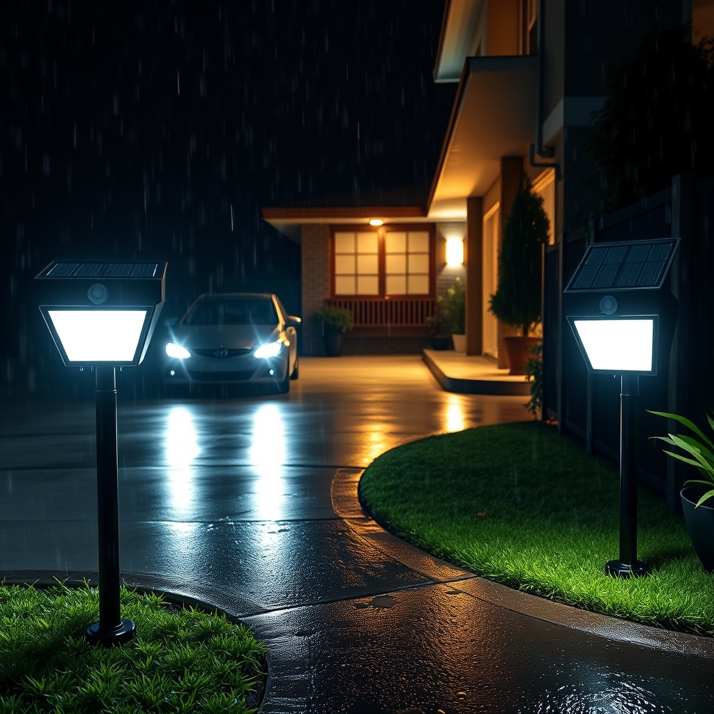 solar lights in action