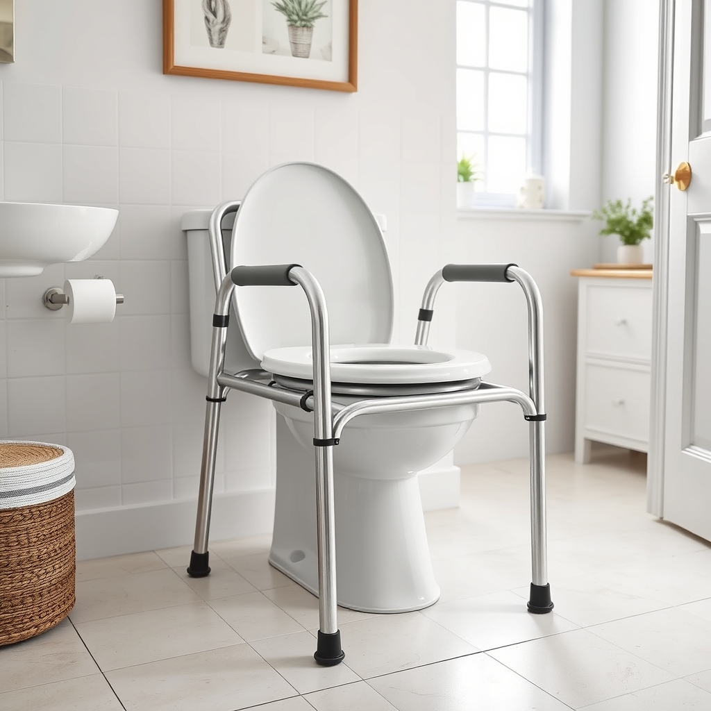 bedside commode in action