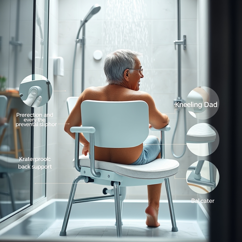 bath cushion in action